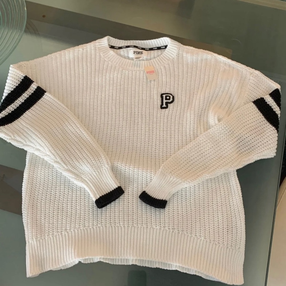 PINK knit sweater size large (oversized)